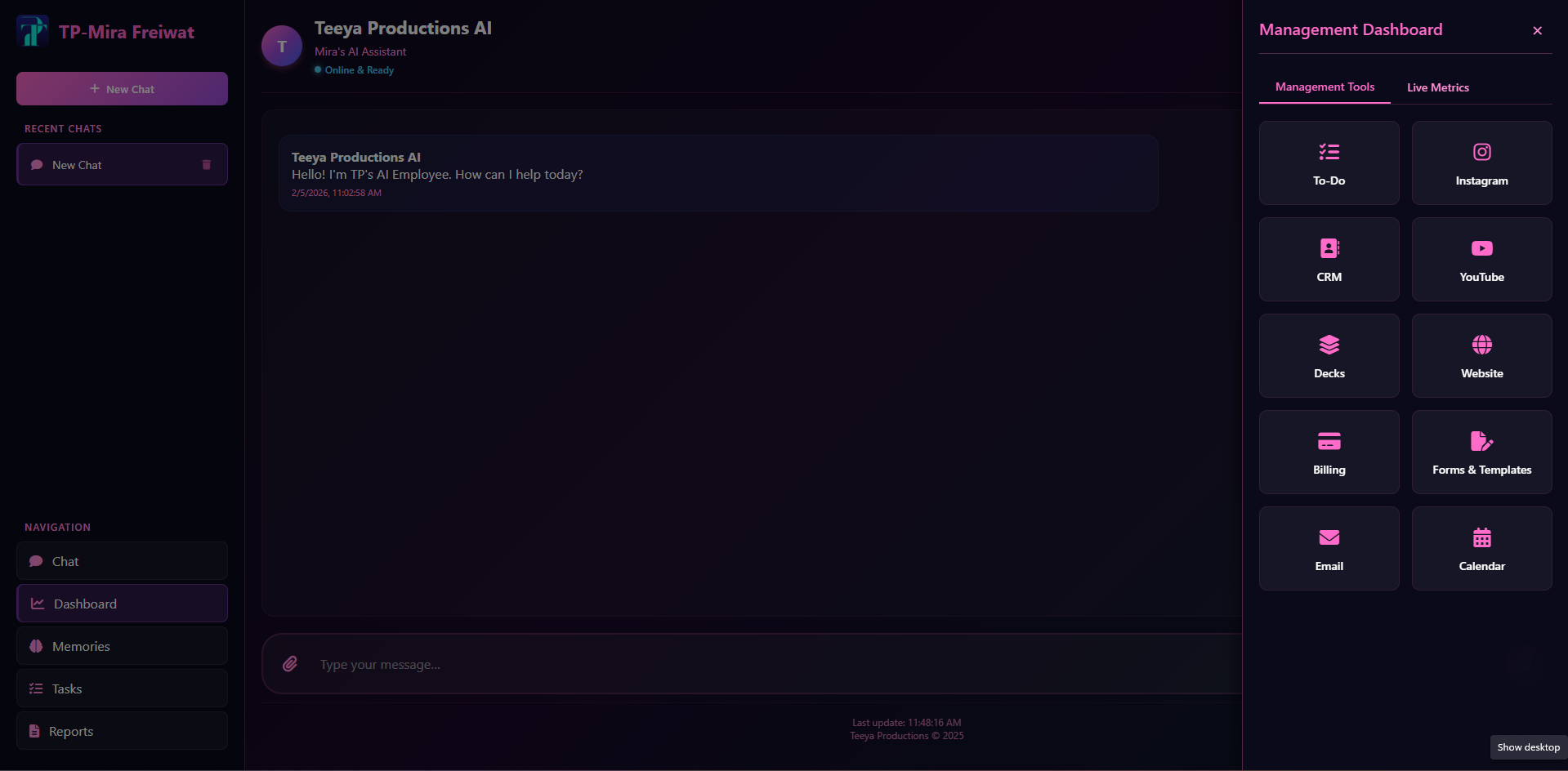 Management Dashboard